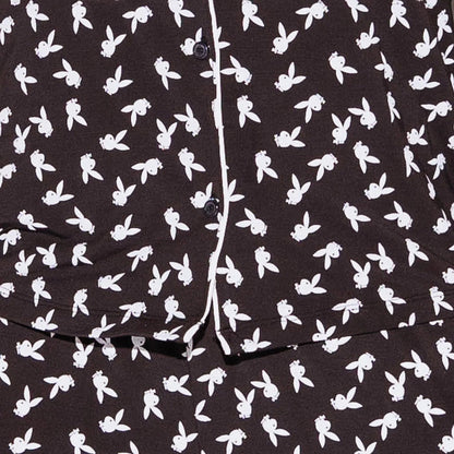 Playboy The Playboy Slumber Bunny Pajama Set - Black