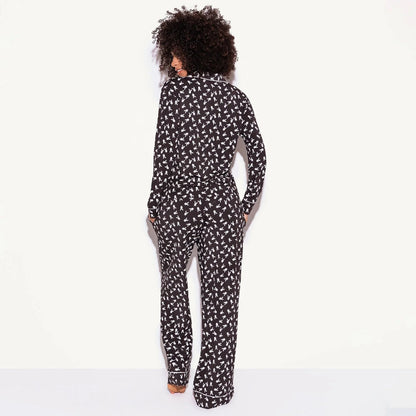 Playboy The Playboy Slumber Bunny Pajama Set - Black