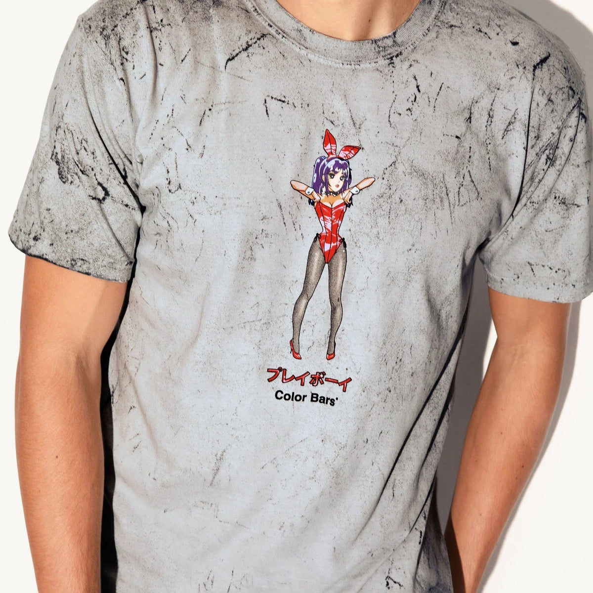 Playboy Tokyo Club Tight Squeeze T-Shirt - Greyscale