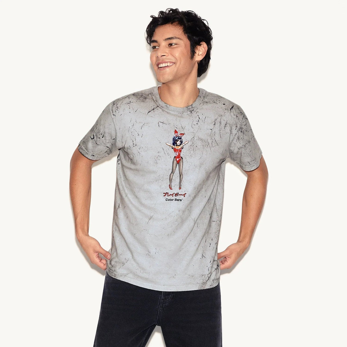 Playboy Tokyo Club Tight Squeeze T-Shirt - Greyscale