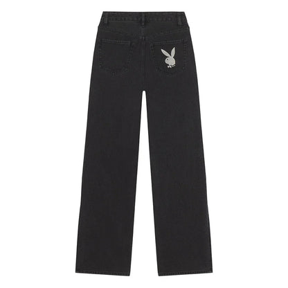 Playboy Women's 90s Boyfriend Denim Pants - Midnight