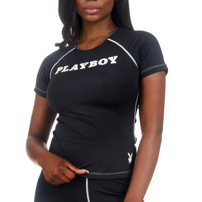 Playboy Women's Active Contrast Stitch Tee