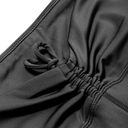 Playboy Women's Active Tie Ruched Bike Shorts