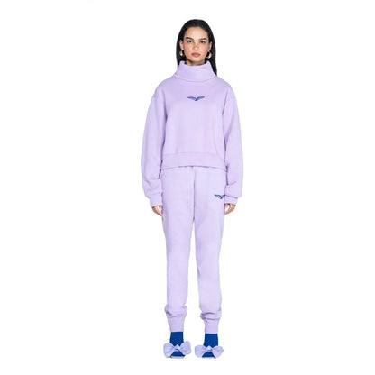 Playboy Women's Aviation Wings High Neck Cropped Sweatshirt