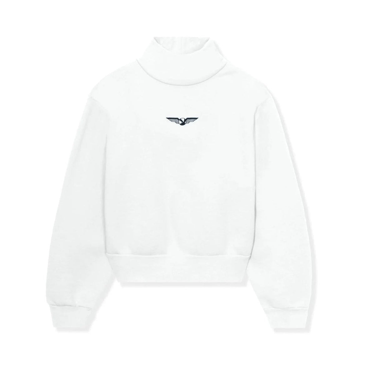 Playboy Women's Aviation Wings High Neck Cropped Sweatshirt