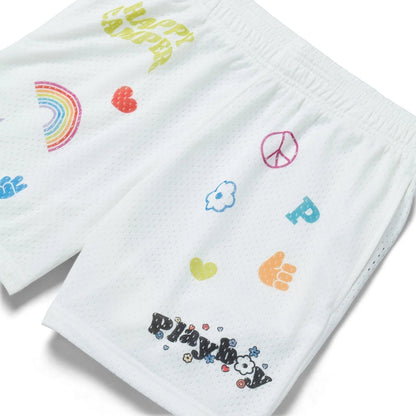 Playboy Women's Basketball Shorts - Star white