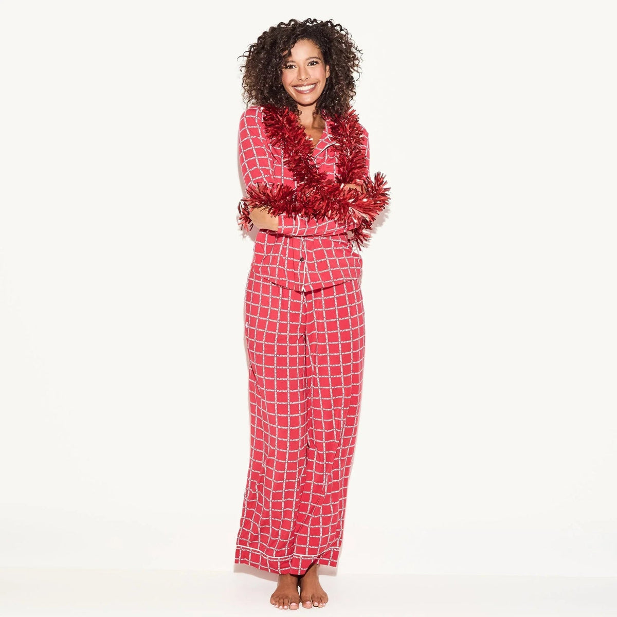 Playboy Women's Classic Sleep Set - Red logo