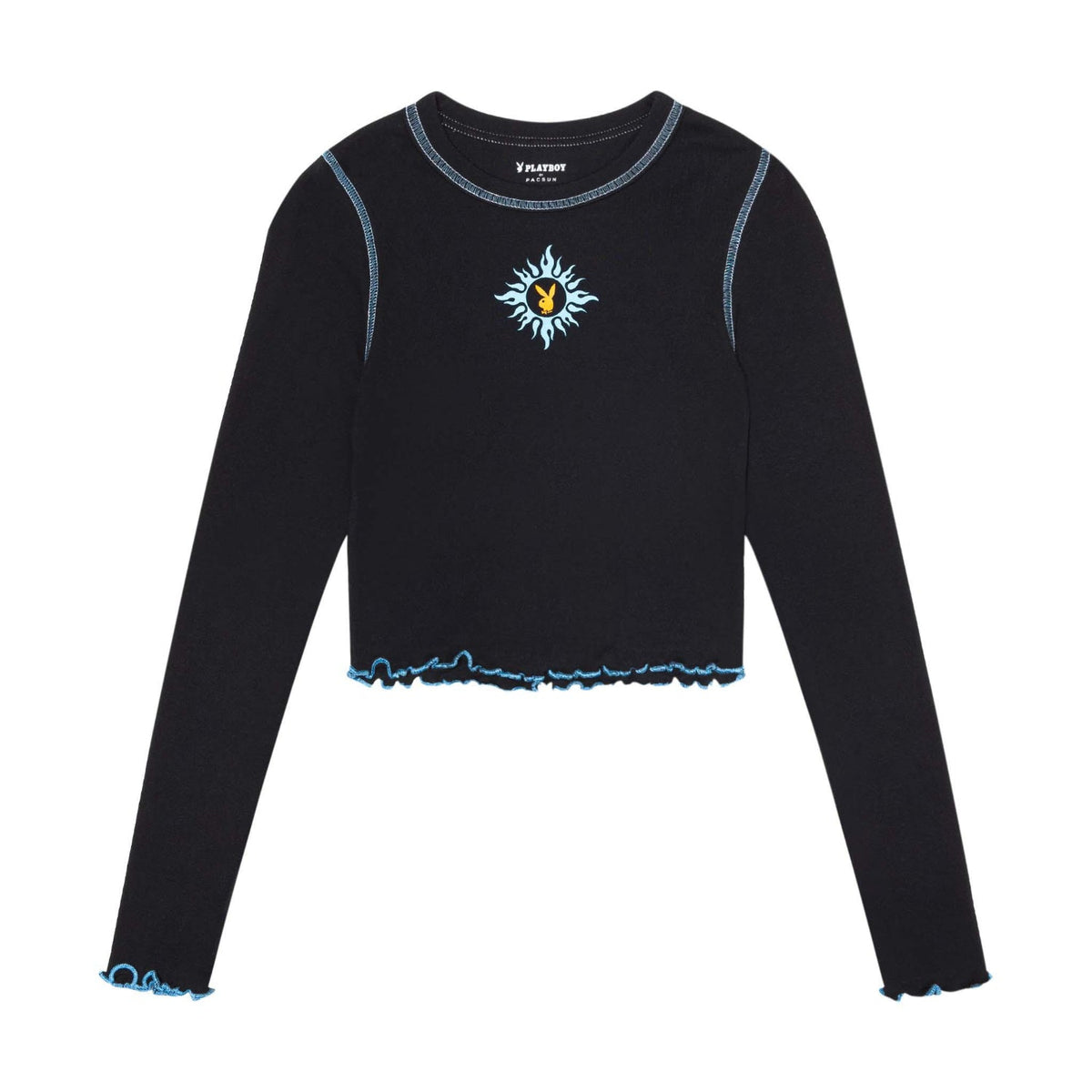 Playboy Women's Contrast Stitch Long Sleeve