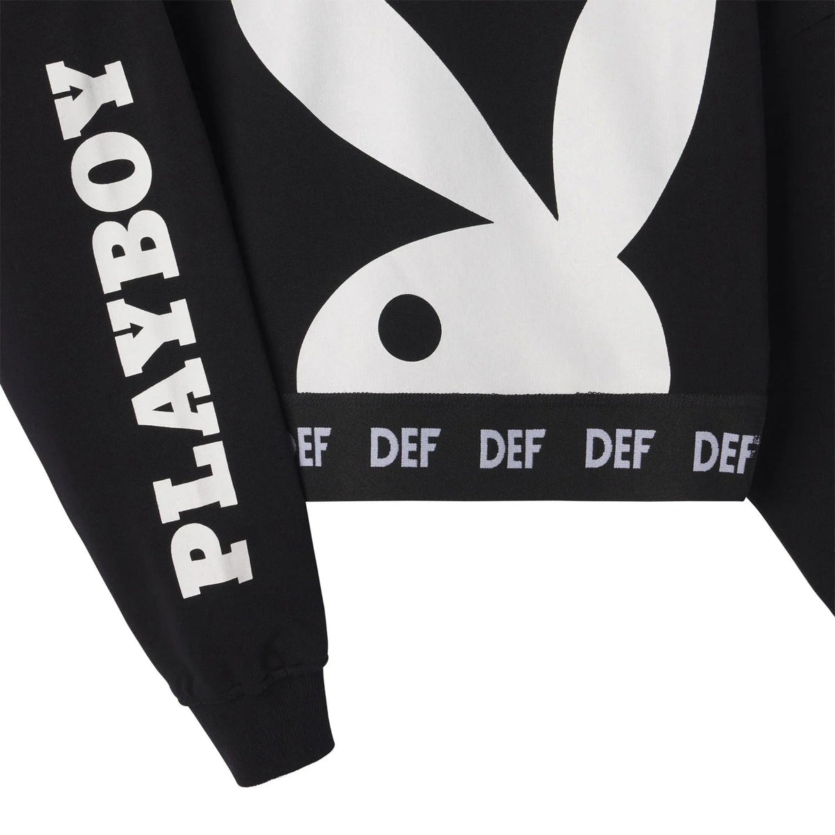 Playboy Women's Cropped Logo Crewneck Sweatshirt