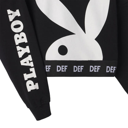 Playboy Women's Cropped Logo Crewneck Sweatshirt