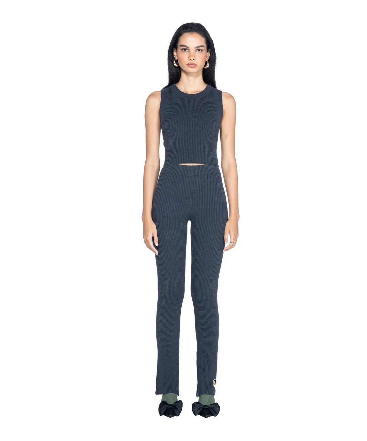 Playboy Women's Cropped Ribbed Tank