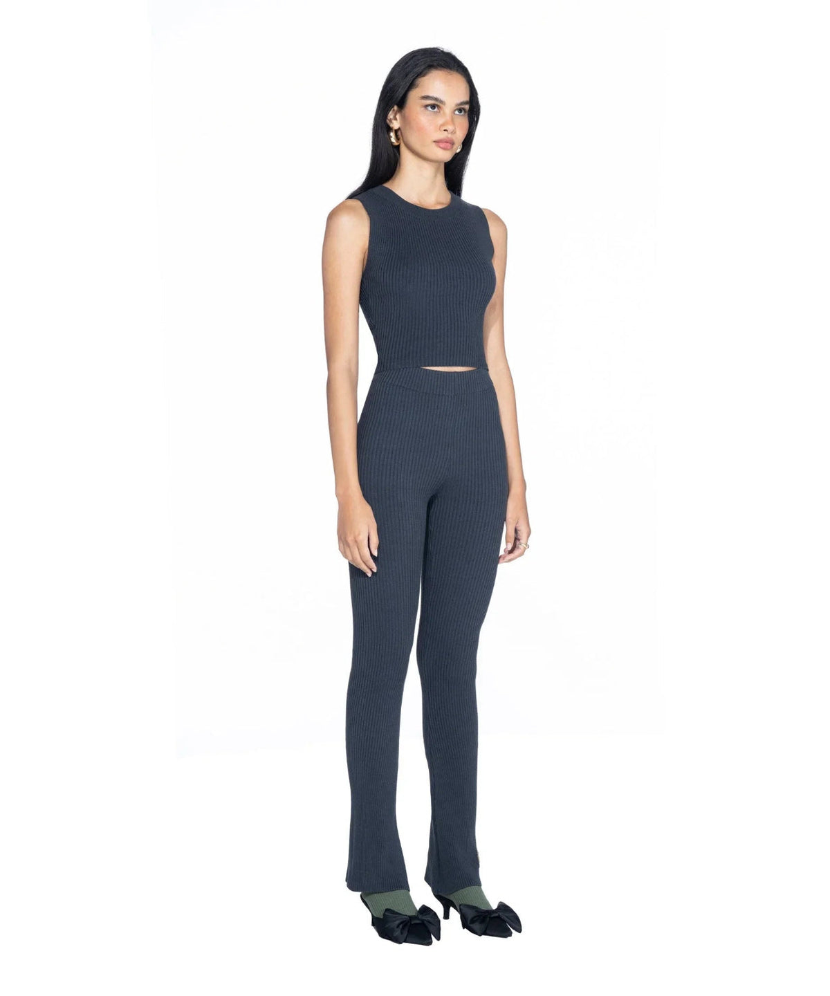 Playboy Women's Cropped Ribbed Tank