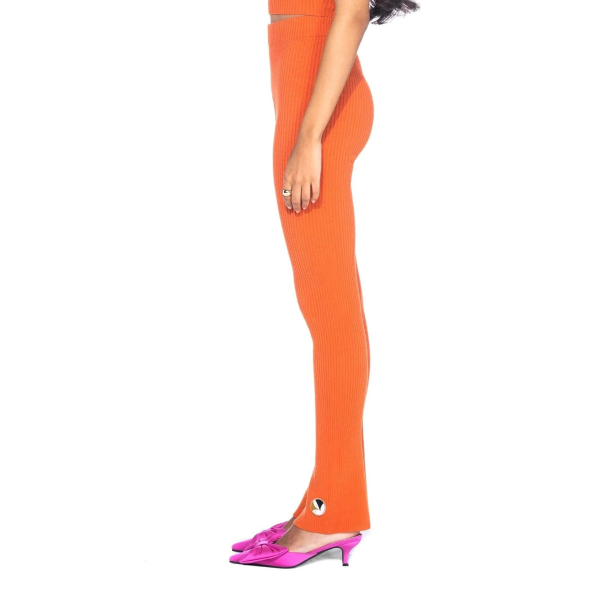 Playboy Women's Flared Ribbed Leggings