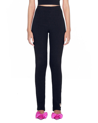 Playboy Women's Flared Ribbed Leggings