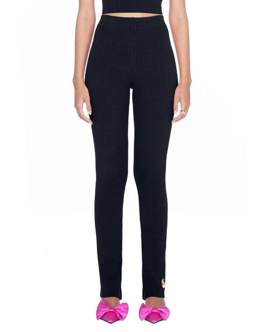 Playboy Women's Flared Ribbed Leggings