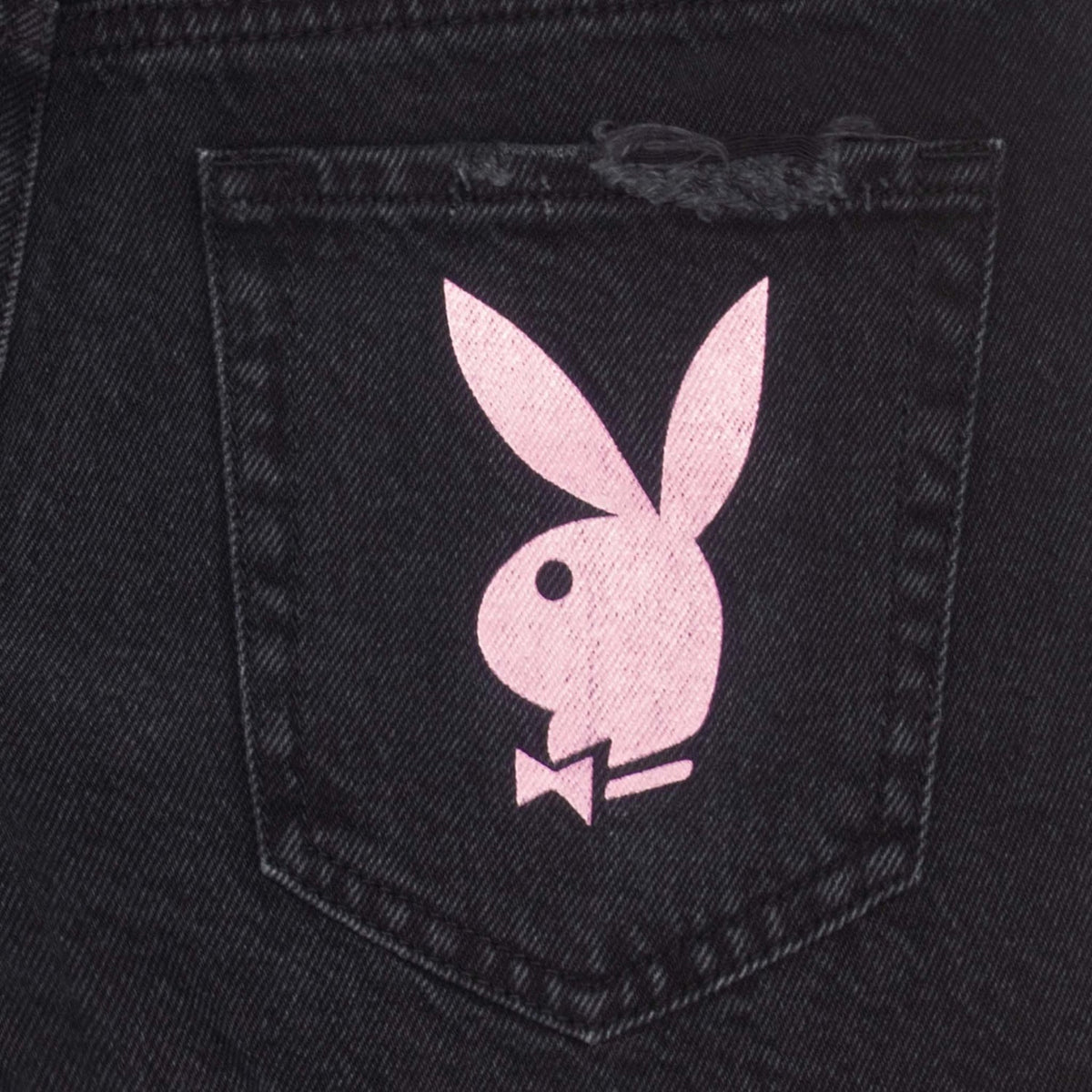Playboy Women's High Rise Festival Denim Shorts - Bunny love