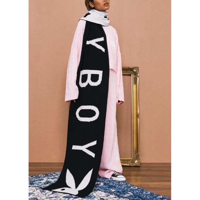 Playboy Women's Knit Logo Scarf