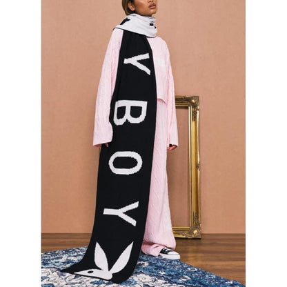 Playboy Women's Knit Logo Scarf