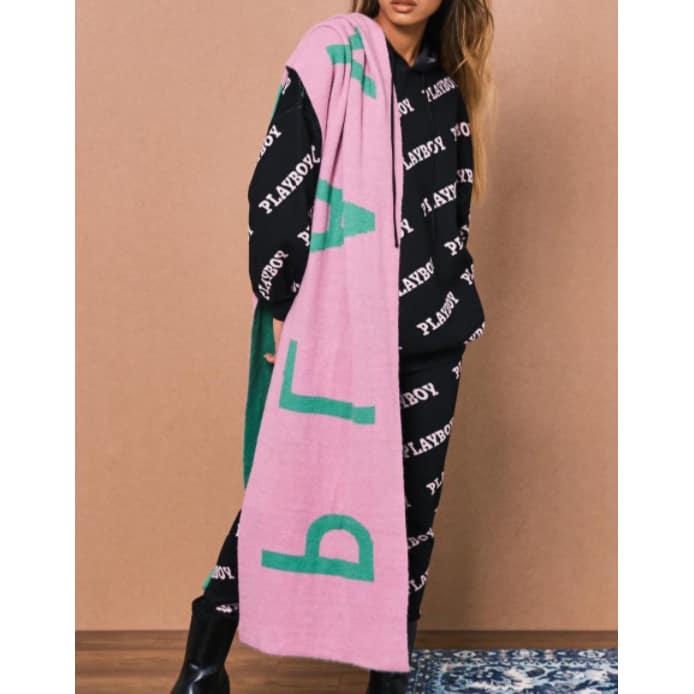 Playboy Women's Knit Logo Scarf