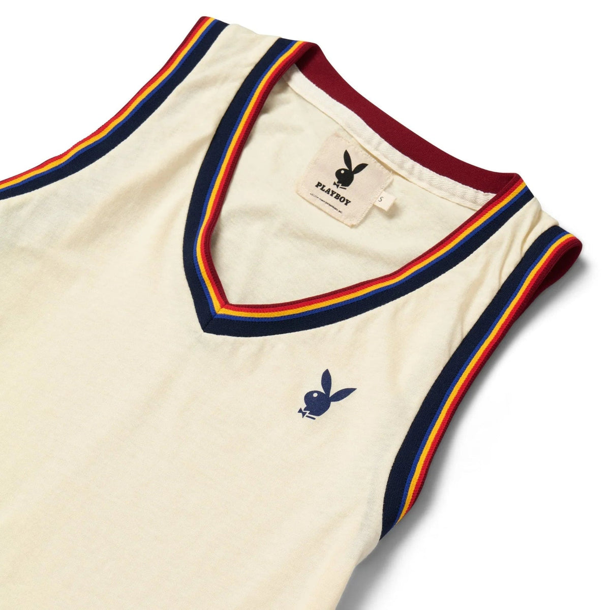 Playboy Women's Striped V-Neck Tank Top